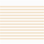 Horizontal Stripes - White and Champagne Orange Collage 11  x 14 