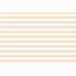 Horizontal Stripes - White and Champagne Orange Collage 12  x 18 