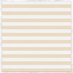 Horizontal Stripes - White and Champagne Orange Canvas 12  x 12 