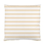 Horizontal Stripes - White and Champagne Orange Standard Cushion Case (Two Sides)