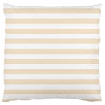 Horizontal Stripes - White and Champagne Orange Standard Flano Cushion Case (One Side)