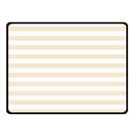 Horizontal Stripes - White and Champagne Orange Fleece Blanket (Small) (One Side)