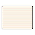 Horizontal Stripes - White and Champagne Orange Double Sided Fleece Blanket (Small) (Two Sides)