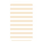 Horizontal Stripes - White and Champagne Orange Memory Card Reader (Rectangular)