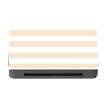 Horizontal Stripes - White and Champagne Orange Memory Card Reader with CF