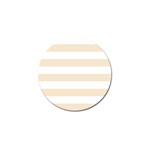 Horizontal Stripes - White and Champagne Orange Golf Ball Marker (4 pack)