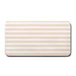 Horizontal Stripes - White and Champagne Orange Medium Bar Mat