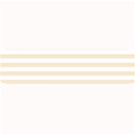 Horizontal Stripes - White and Champagne Orange Medium Bar Mat