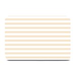 Horizontal Stripes - White and Champagne Orange Plate Mat