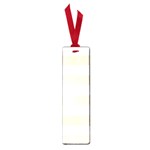 Horizontal Stripes - White and Champagne Orange Small Book Mark
