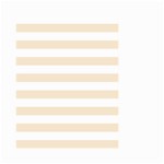 Horizontal Stripes - White and Champagne Orange Small Garden Flag (Two Sides)