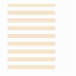 Horizontal Stripes - White and Champagne Orange Large Garden Flag (Two Sides)
