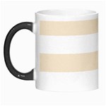 Horizontal Stripes - White and Champagne Orange Morph Mug