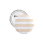 Horizontal Stripes - White and Champagne Orange 1.75  Button