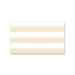 Horizontal Stripes - White and Champagne Orange Sticker Rectangular (10 pack)