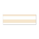 Horizontal Stripes - White and Champagne Orange Sticker Bumper (100 pack)