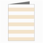 Horizontal Stripes - White and Champagne Orange Greeting Cards (Pkg of 8)