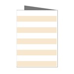 Horizontal Stripes - White and Champagne Orange Mini Greeting Cards (Pkg of 8)