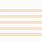 Horizontal Stripes - White and Champagne Orange 5  x 7  Photo Cards