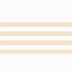 Horizontal Stripes - White and Champagne Orange 4  x 8  Photo Cards
