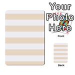 Horizontal Stripes - White and Champagne Orange Multi-purpose Cards (Rectangle)