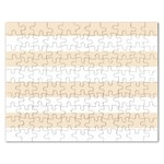 Horizontal Stripes - White and Champagne Orange Jigsaw Puzzle (Rectangular)