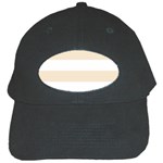 Horizontal Stripes - White and Champagne Orange Black Cap