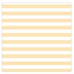 Horizontal Stripes - White and Peach Orange Large Satin Scarf (Square)