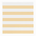 Horizontal Stripes - White and Peach Orange Medium Glasses Cloth