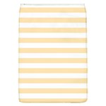 Horizontal Stripes - White and Peach Orange Removable Flap Cover (L)