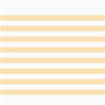 Horizontal Stripes - White and Peach Orange Collage 8  x 10 