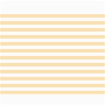 Horizontal Stripes - White and Peach Orange Collage 11  x 14 