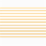 Horizontal Stripes - White and Peach Orange Collage 12  x 18 