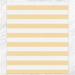 Horizontal Stripes - White and Peach Orange Canvas 8  x 10 