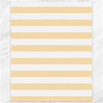 Horizontal Stripes - White and Peach Orange Canvas 11  x 14 