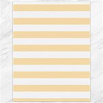 Horizontal Stripes - White and Peach Orange Canvas 12  x 16 