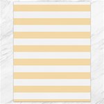Horizontal Stripes - White and Peach Orange Canvas 18  x 24 