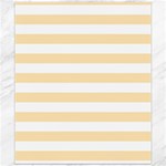 Horizontal Stripes - White and Peach Orange Canvas 20  x 24 