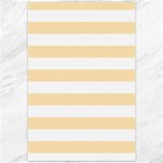 Horizontal Stripes - White and Peach Orange Canvas 20  x 30 