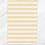 Horizontal Stripes - White and Peach Orange Canvas 24  x 36 