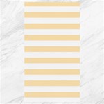 Horizontal Stripes - White and Peach Orange Canvas 40  x 72 