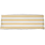 Horizontal Stripes - White and Peach Orange Body Pillow Case (Dakimakura) (One Side)