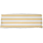 Horizontal Stripes - White and Peach Orange Body Pillow Case Dakimakura (Two Sides)