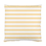 Horizontal Stripes - White and Peach Orange Standard Cushion Case (Two Sides)