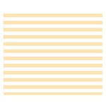 Horizontal Stripes - White and Peach Orange Double Sided Flano Blanket (Small)