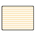 Horizontal Stripes - White and Peach Orange Double Sided Fleece Blanket (Small) (Two Sides)