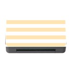 Horizontal Stripes - White and Peach Orange Memory Card Reader with CF