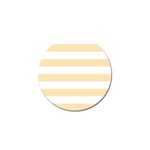 Horizontal Stripes - White and Peach Orange Golf Ball Marker