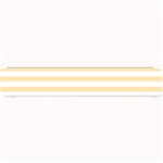 Horizontal Stripes - White and Peach Orange Small Bar Mat