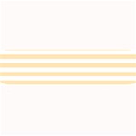 Horizontal Stripes - White and Peach Orange Medium Bar Mat